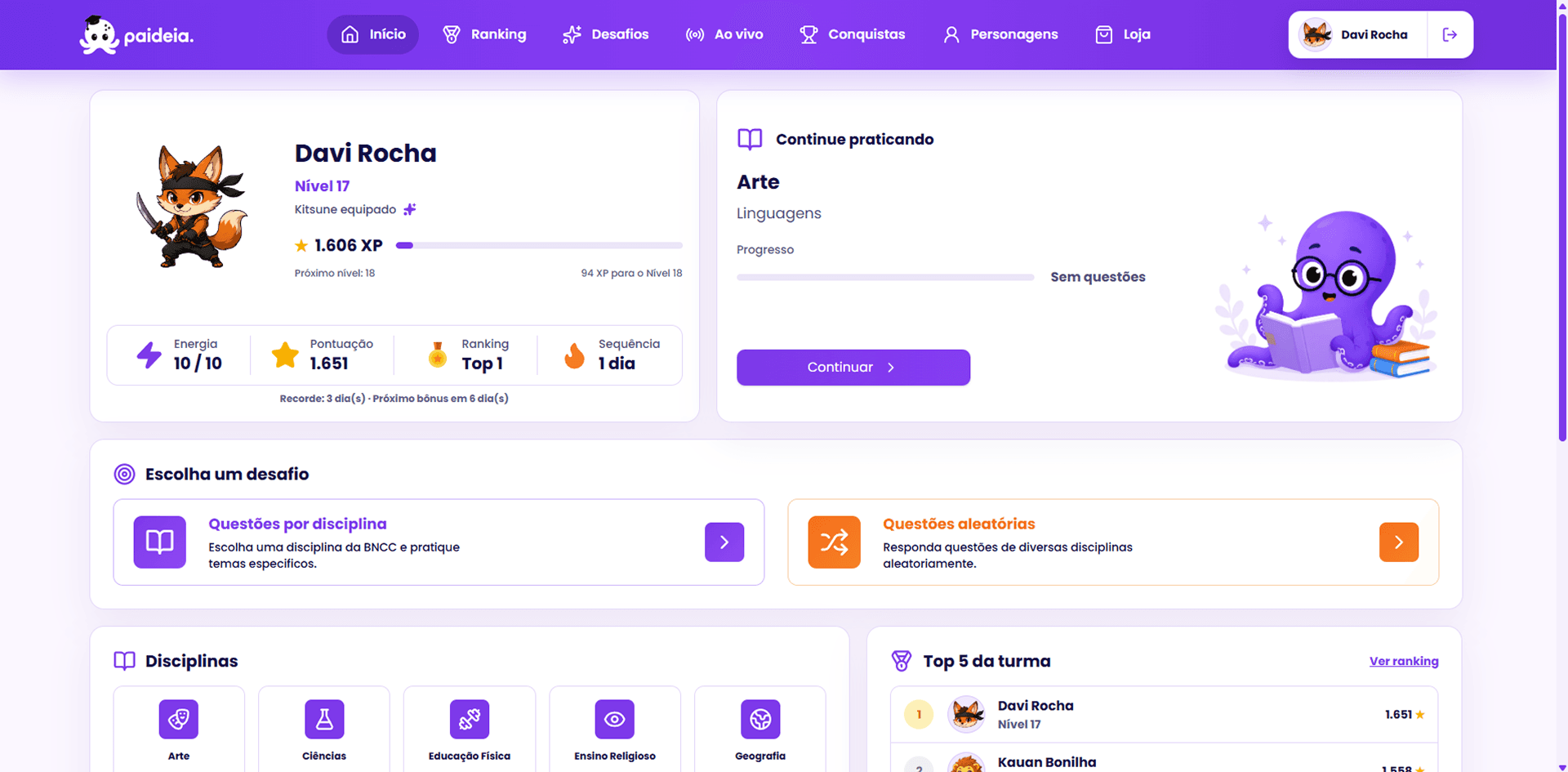 Prévia do projeto Bug no Anzol — Paideia